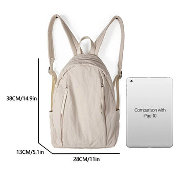 Qfdian Large Capacity Women Backpack Lightweight and Versatile College Student backpack fit A4 paper